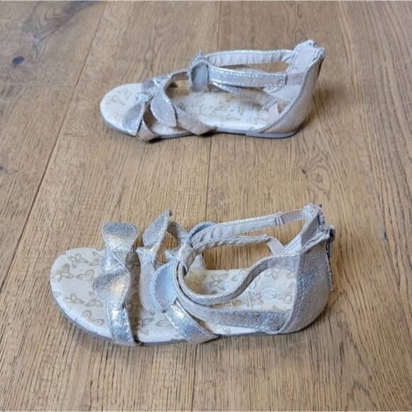 T9 Gold Sandals with Bows - Picture 3 of 4